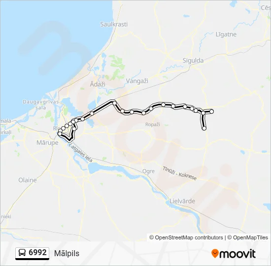 6992 Bus Line Map