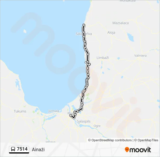 7514 Bus Line Map