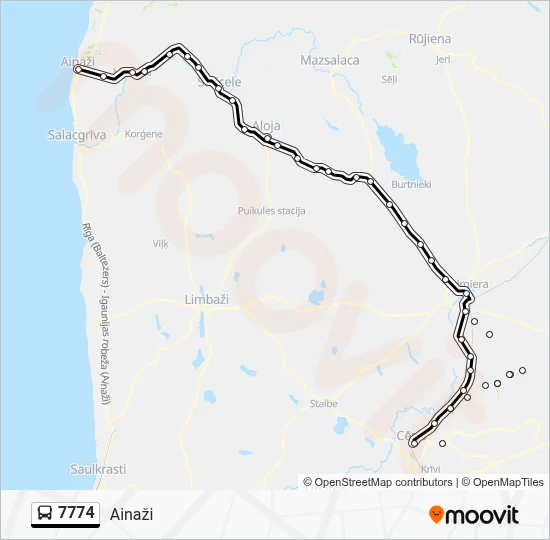 7774 Bus Line Map