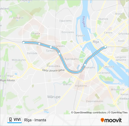 VIVI Train Line Map