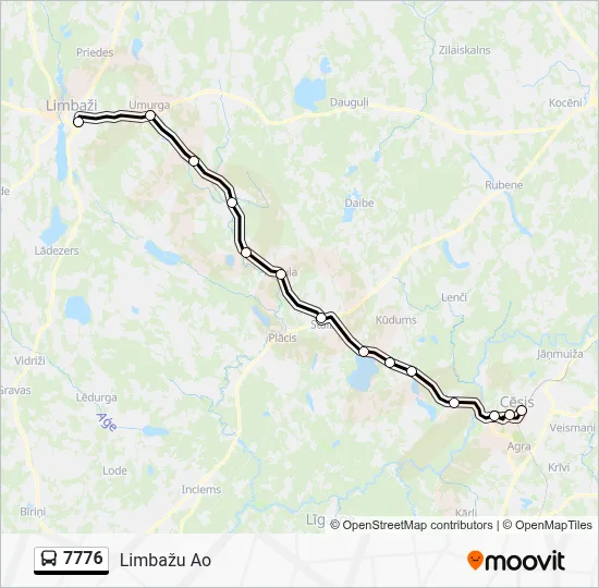 7776 Bus Line Map
