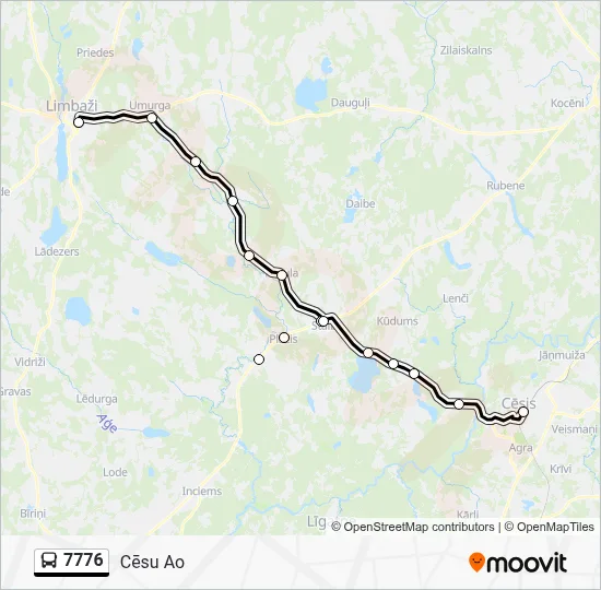 7776 Bus Line Map