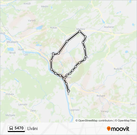 5470 Bus Line Map