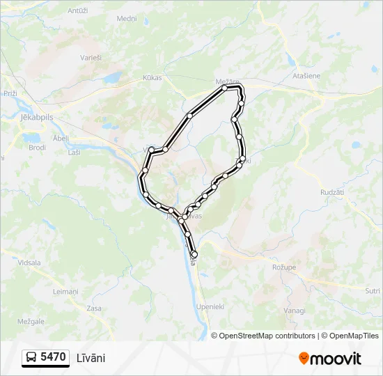 5470 Bus Line Map