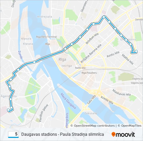 5 cable car Line Map