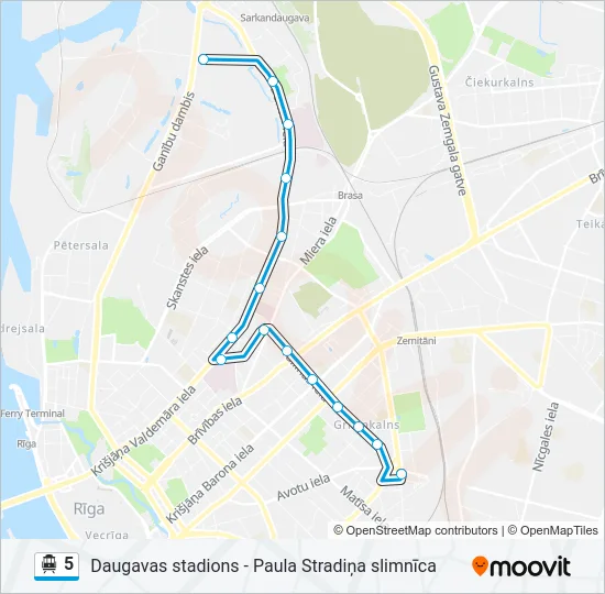 5 Cable Car Line Map