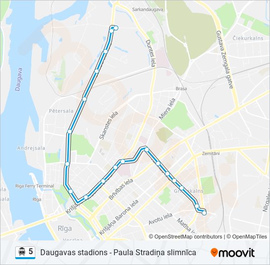 5 Cable Car Line Map