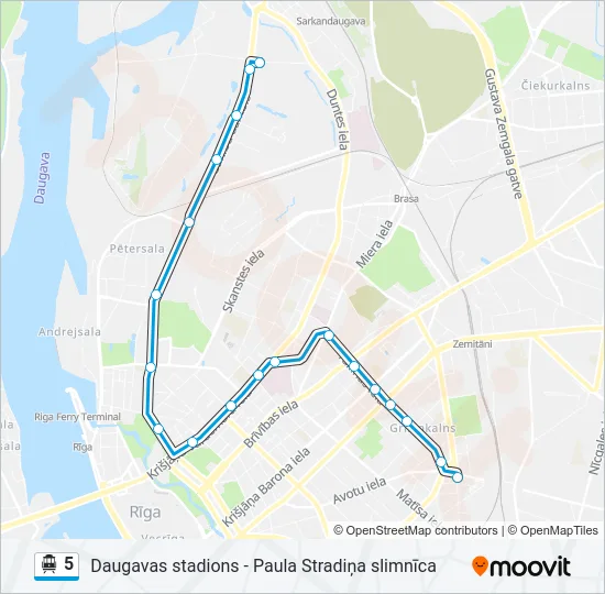 5 Cable Car Line Map