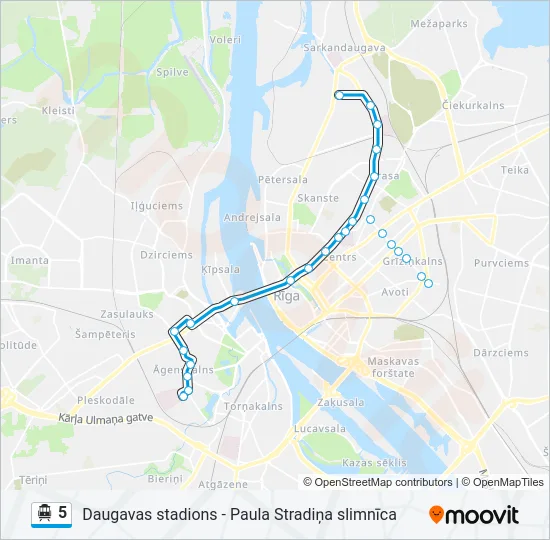 5 Cable Car Line Map