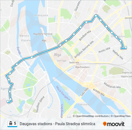5 Cable Car Line Map