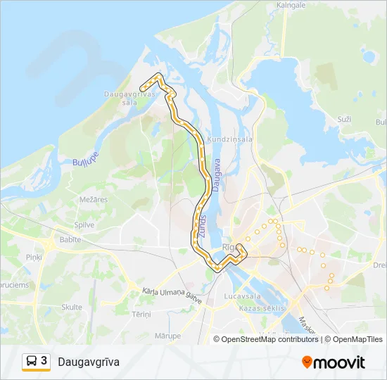 3 Bus Line Map