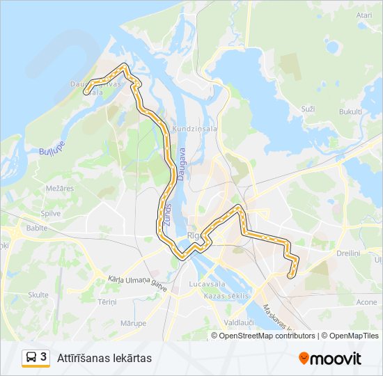 3 Bus Line Map