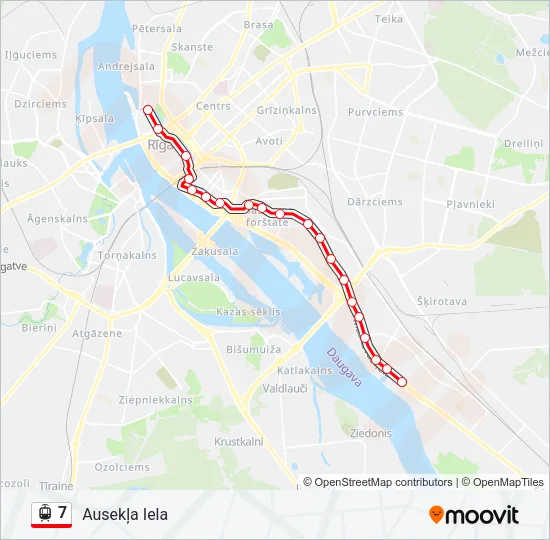 7 Light Rail Line Map