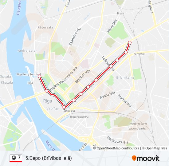 7 Light Rail Line Map