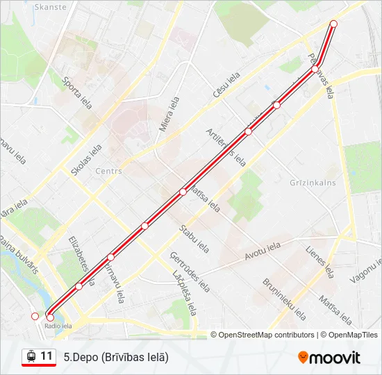 11 Light Rail Line Map