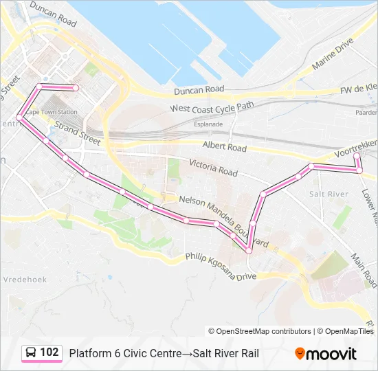 102 Route: Schedules, Stops & Maps - Platform 6 Civic Centre‎→Salt ...