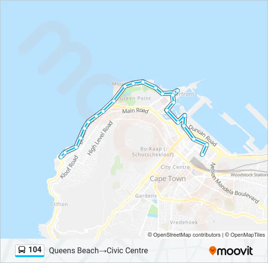 104 Bus Line Map