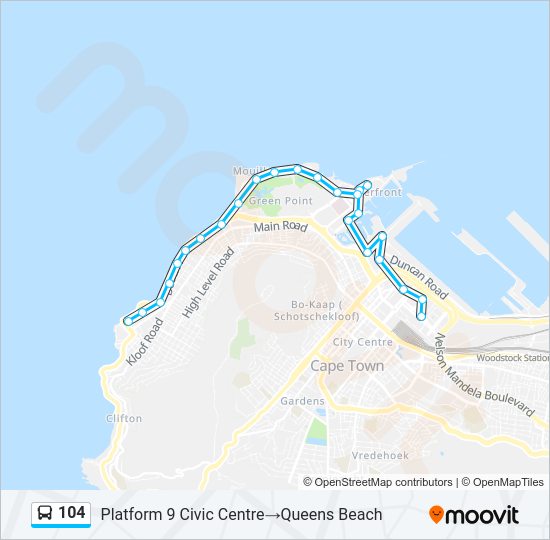 104 Bus Line Map