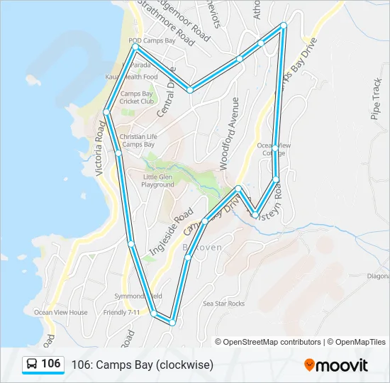 106 Bus Line Map