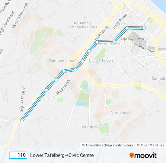 110 bus Line Map