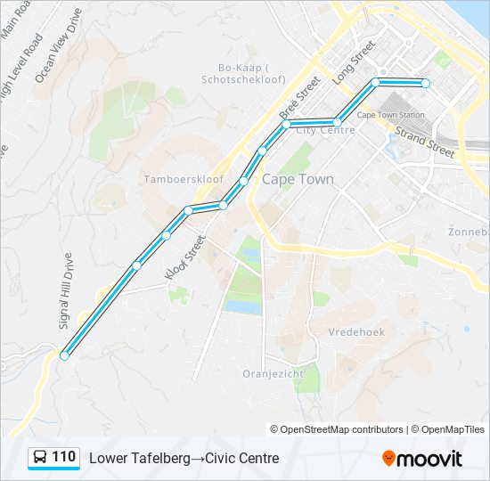 110 bus Line Map