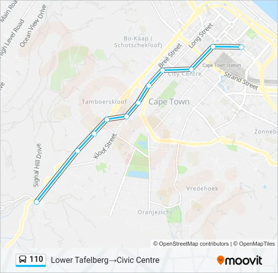 110 Bus Line Map
