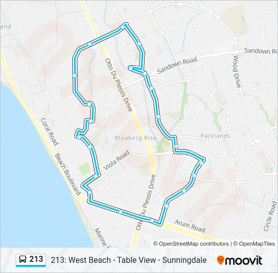 213 Bus Line Map