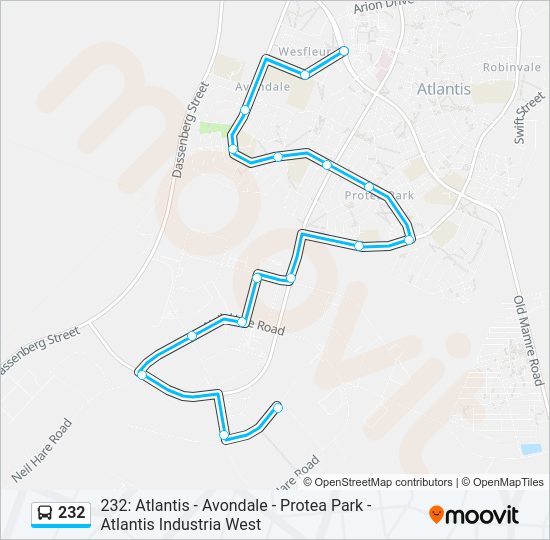 232 Bus Line Map