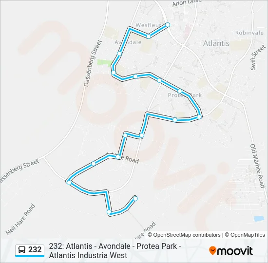 232 Bus Line Map