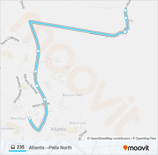 235 Bus Line Map