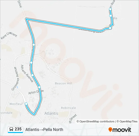 235 Bus Line Map