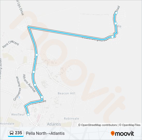 235 Bus Line Map