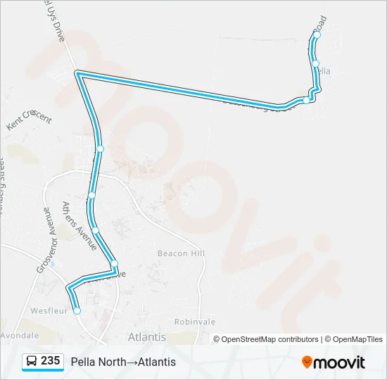 235 Bus Line Map