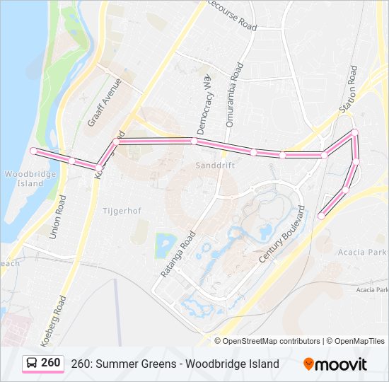 260 Bus Line Map