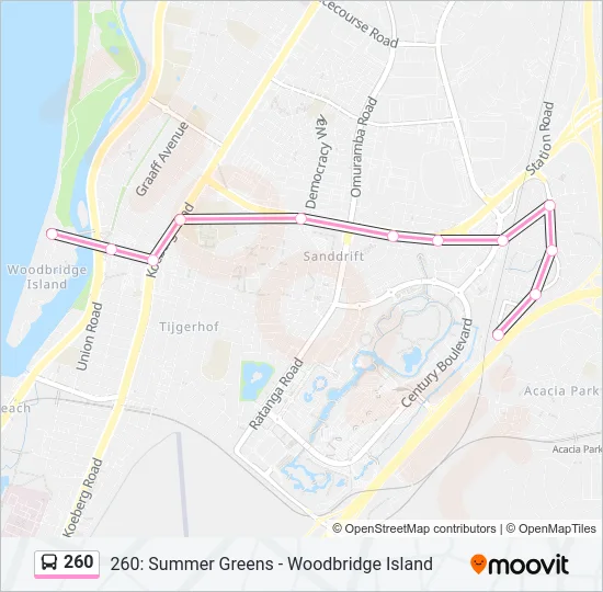 260 Bus Line Map