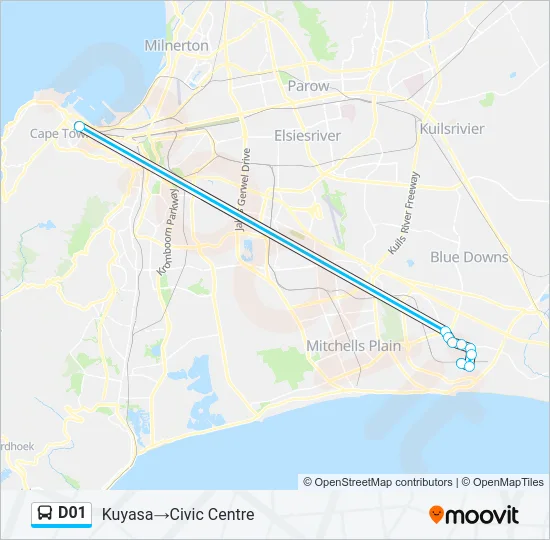 D01 Bus Line Map