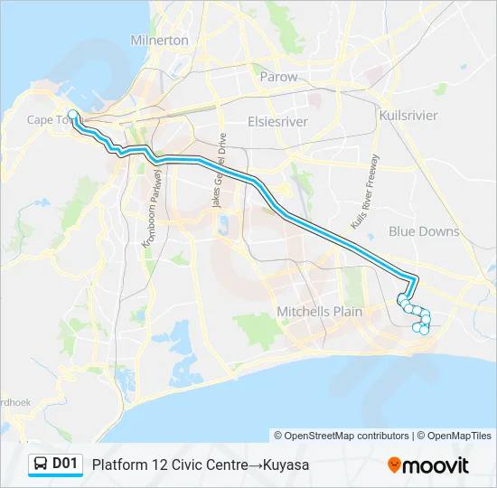 D01 Bus Line Map