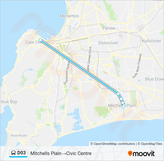 D03 Bus Line Map