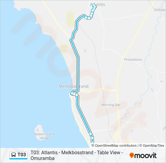 T03 Bus Line Map