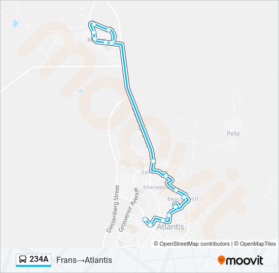 234A bus Line Map