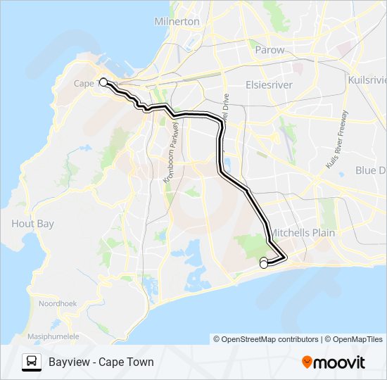 BAYVIEW - CAPE TOWN bus Line Map