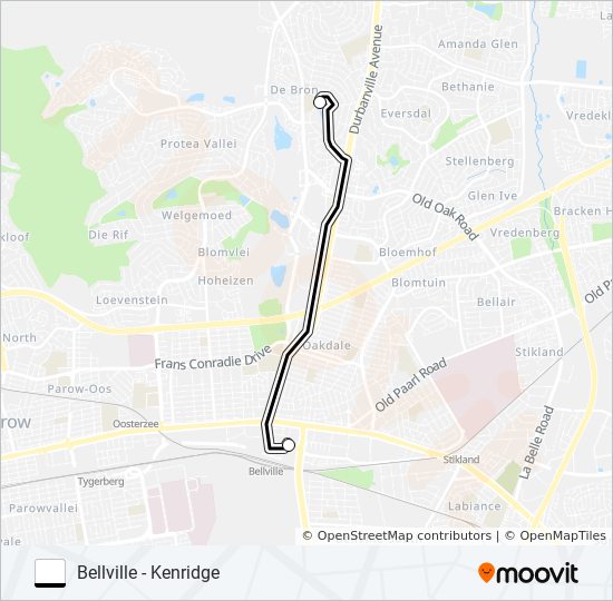 BELLVILLE - KENRIDGE bus Line Map