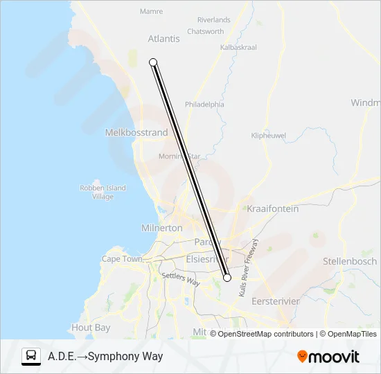 A.D.E. - SYMPHONY WAY Bus Line Map