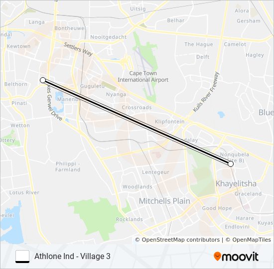 ATHLONE IND - VILLAGE 3 bus Line Map