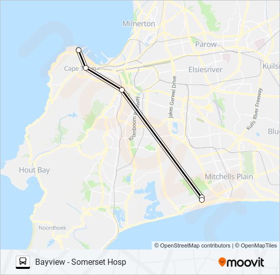 Site C Khayelitsha Map Bayview Somerset Hosp Route: Schedules, Stops & Maps - Bayview‎→Somerset  Hospital (Updated)