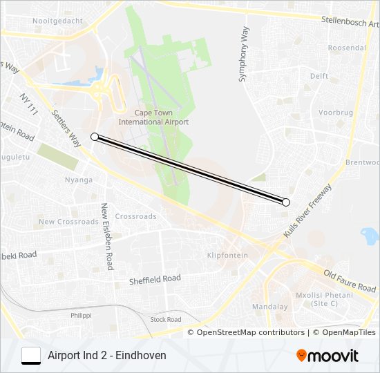AIRPORT IND 2 - EINDHOVEN bus Line Map