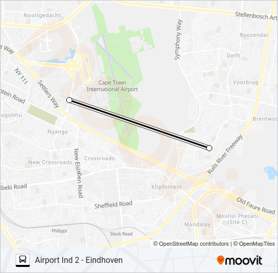 AIRPORT IND 2 - EINDHOVEN Bus Line Map