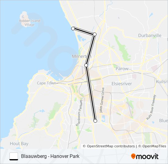 BLAAUWBERG - HANOVER PARK bus Line Map