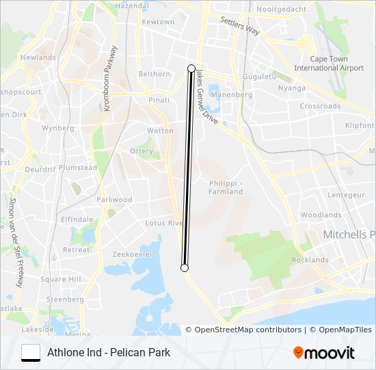ATHLONE IND - PELICAN PARK bus Line Map