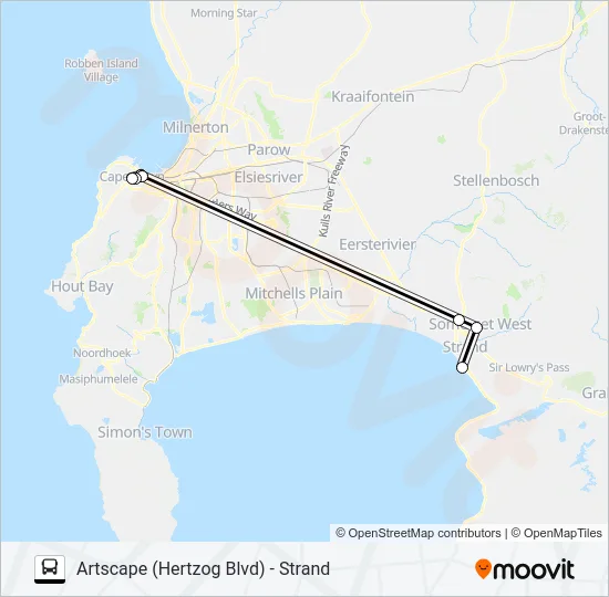 ARTSCAPE (HERTZOG BLVD) - STRAND Bus Line Map